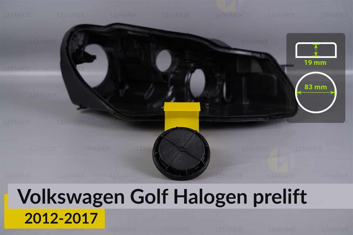 Кришка ковпак заглушка фари VW Volkswagen Golf 7 Halogen (2012-2017) дорест ліва/права
