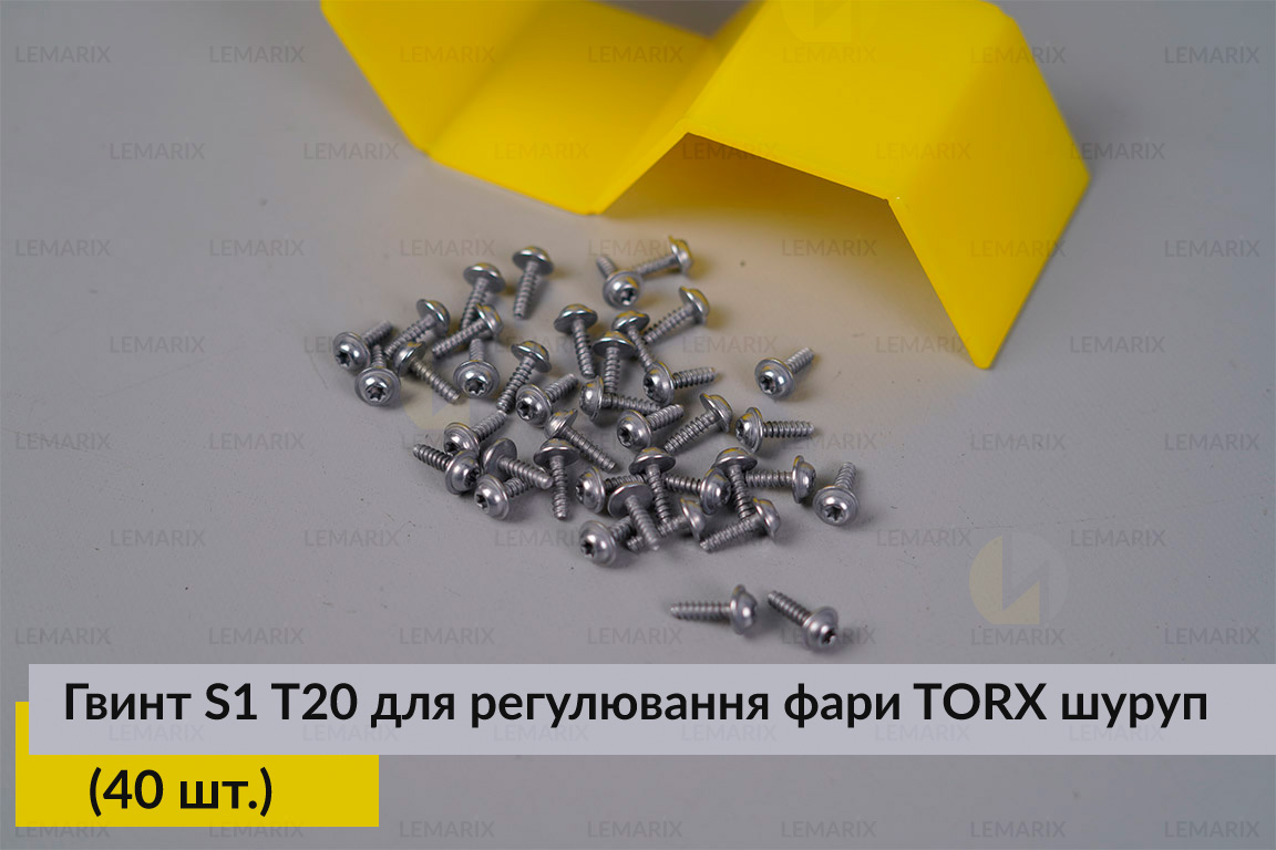 Гвинт S1 T20 для регулювання фари TORX шуруп (40 шт.)