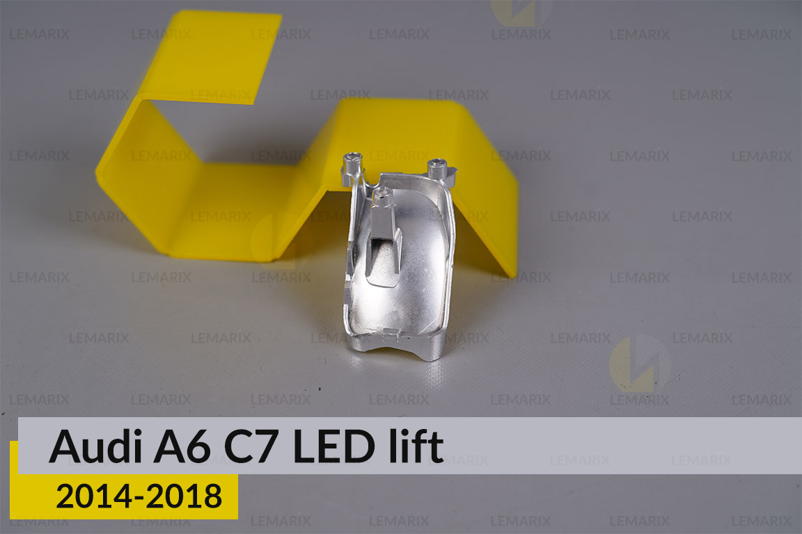 Хромована маска рефлектора Audi A6 C7 LED (2014-2018) рест ліва