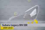 Скло фари Subaru Legacy BM BR (2009-2015) ліве