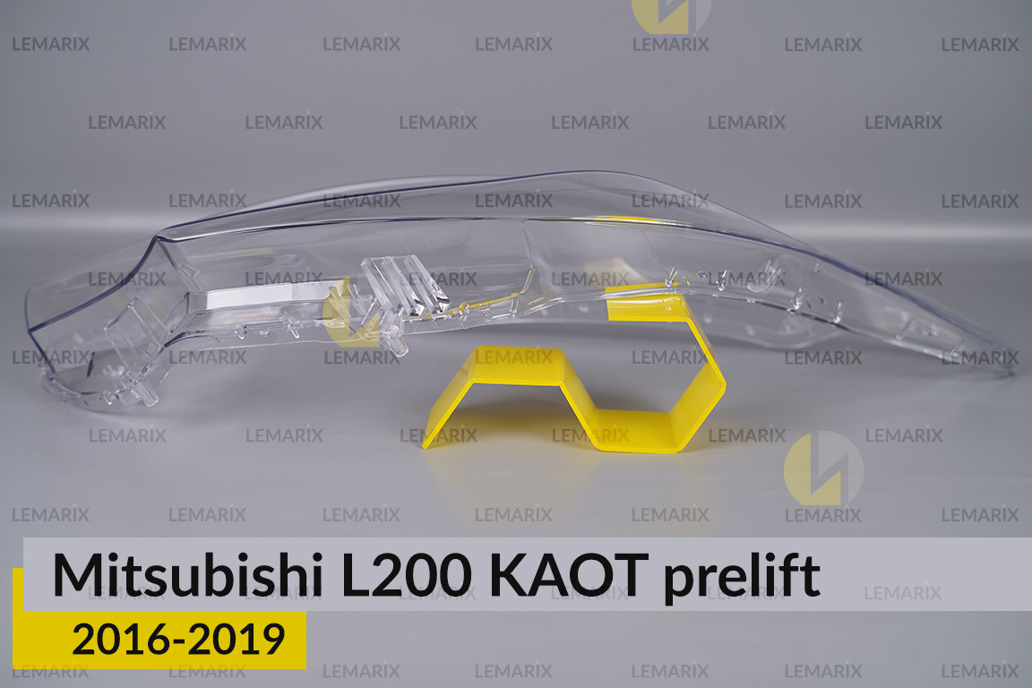 Скло фари Mitsubishi L200 KAOT (2016-2019) дорест ліве