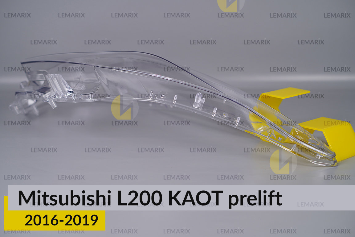 Скло фари Mitsubishi L200 KAOT (2016-2019) дорест ліве