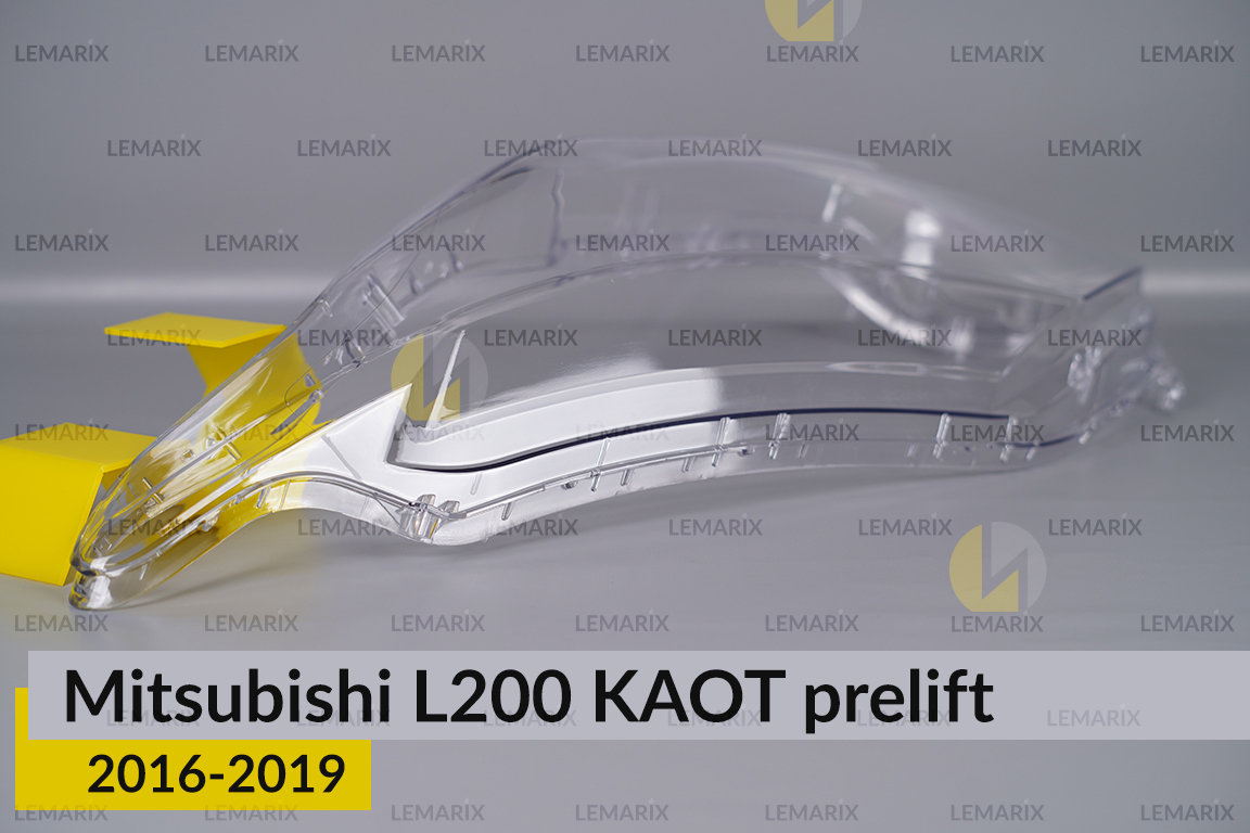 Скло фари Mitsubishi L200 KAOT (2016-2019) дорест ліве