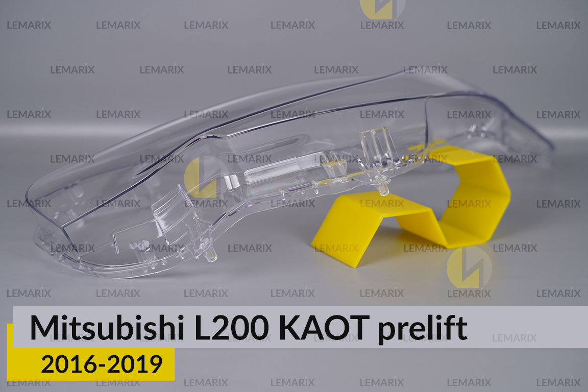 Скло фари Mitsubishi L200 KAOT (2016-2019) дорест ліве