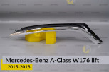 Хромована декоративна маска світловода Mercedes-Benz A-Class W176 (2015-2018) рест права