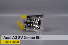 Хромована маска рефлектора Audi A3 8V Xenon (2016-2020) рест права