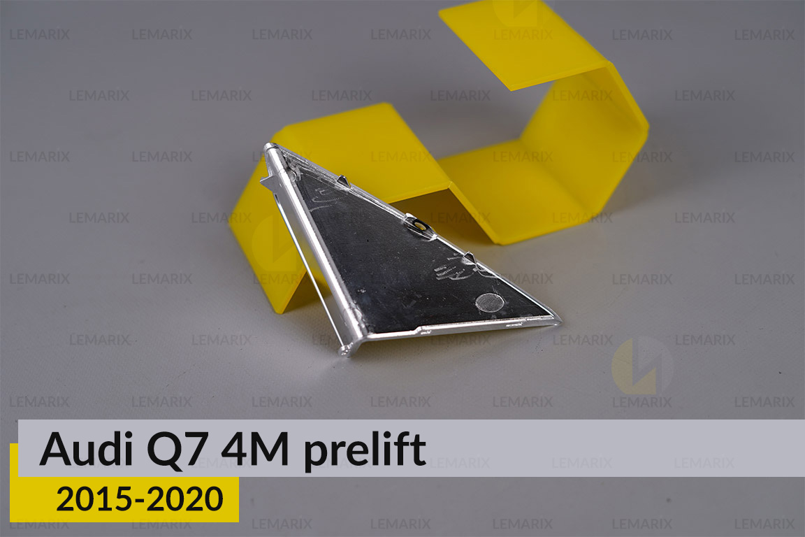Хромований декор перед лінзою Audi Q7 4M (2015-2020) дорест лівий