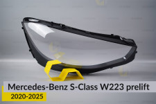 Скло фари Mercedes-Benz S-Class W223 (2020-2026) дорест праве