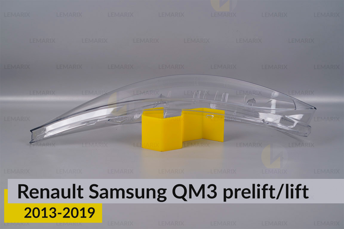 Скло фари Renault Samsung QM3 (2013-2019) дорест/рест ліве