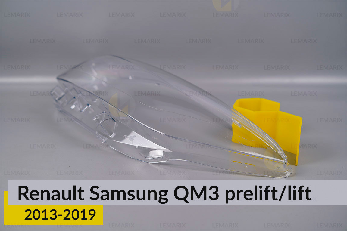 Скло фари Renault Samsung QM3 (2013-2019) дорест/рест ліве