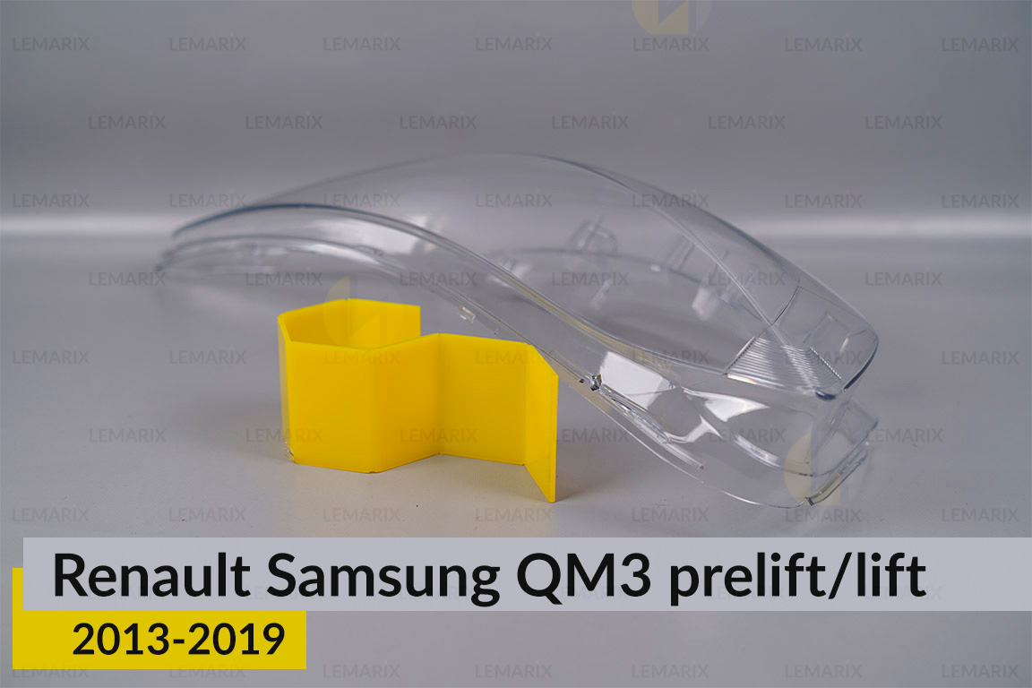 Скло фари Renault Samsung QM3 (2013-2019) дорест/рест ліве