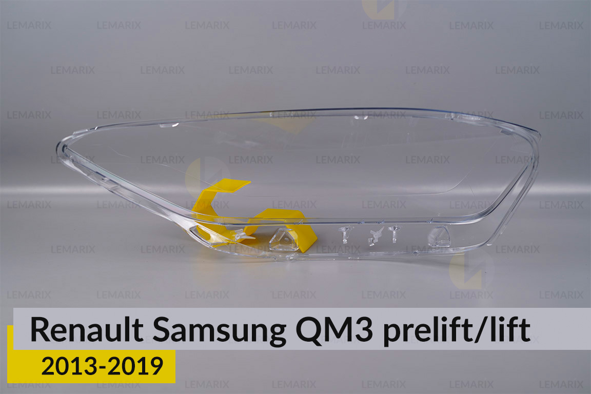 Скло фари Renault Samsung QM3 (2013-2019) дорест/рест ліве