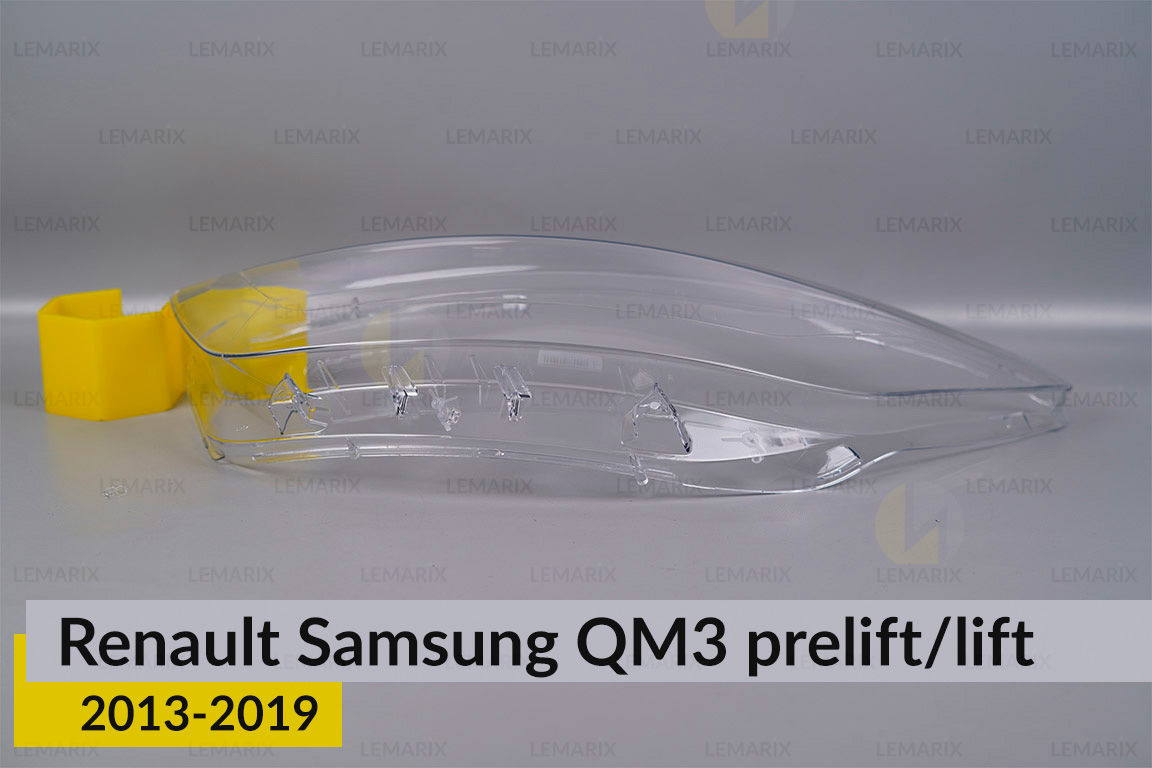 Скло фари Renault Samsung QM3 (2013-2019) дорест/рест ліве