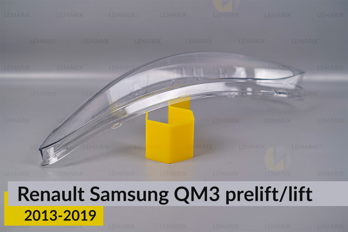 Скло фари Renault Samsung QM3 (2013-2019) дорест/рест ліве