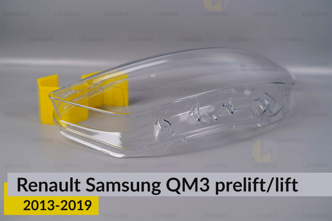 Скло фари Renault Samsung QM3 (2013-2019) дорест/рест ліве