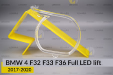 Кольцо световод фары BMW 4 F32 F33 F36 Full LED (2017-2020) рест большой внешний Icon Light левый