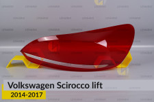 Стекло заднего фонаря VW Volkswagen Scirocco (2014-2017) рест правое