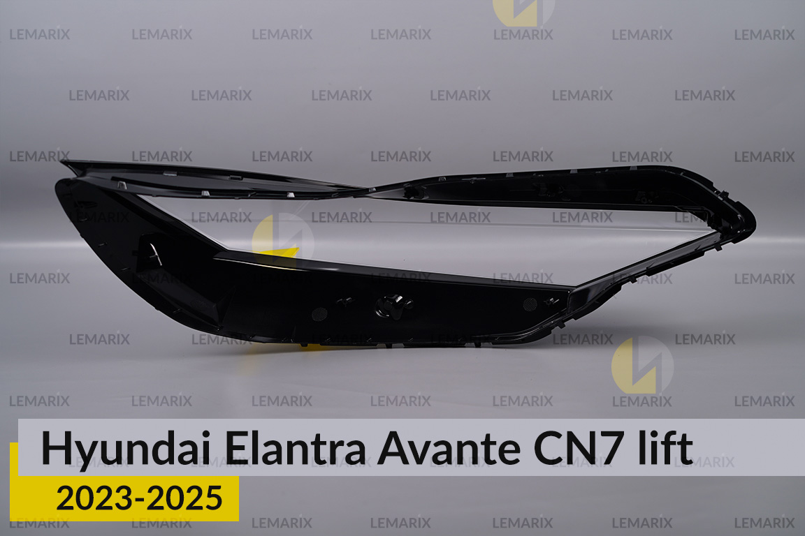 Стекло фары Hyundai Elantra Avante CN7 (2023-2026) рест левое