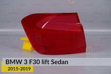Скло заднього ліхтаря зовнішнє в крилі BMW 3 F30 Sedan (2015-2019) рест ліве