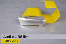 Хромована маска лінзи бокова Audi A4 B8 (2011-2015) рест ліва