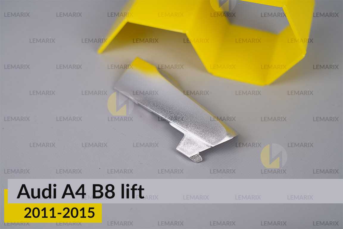 Хромована маска лінзи бокова Audi A4 B8 (2011-2015) рест ліва