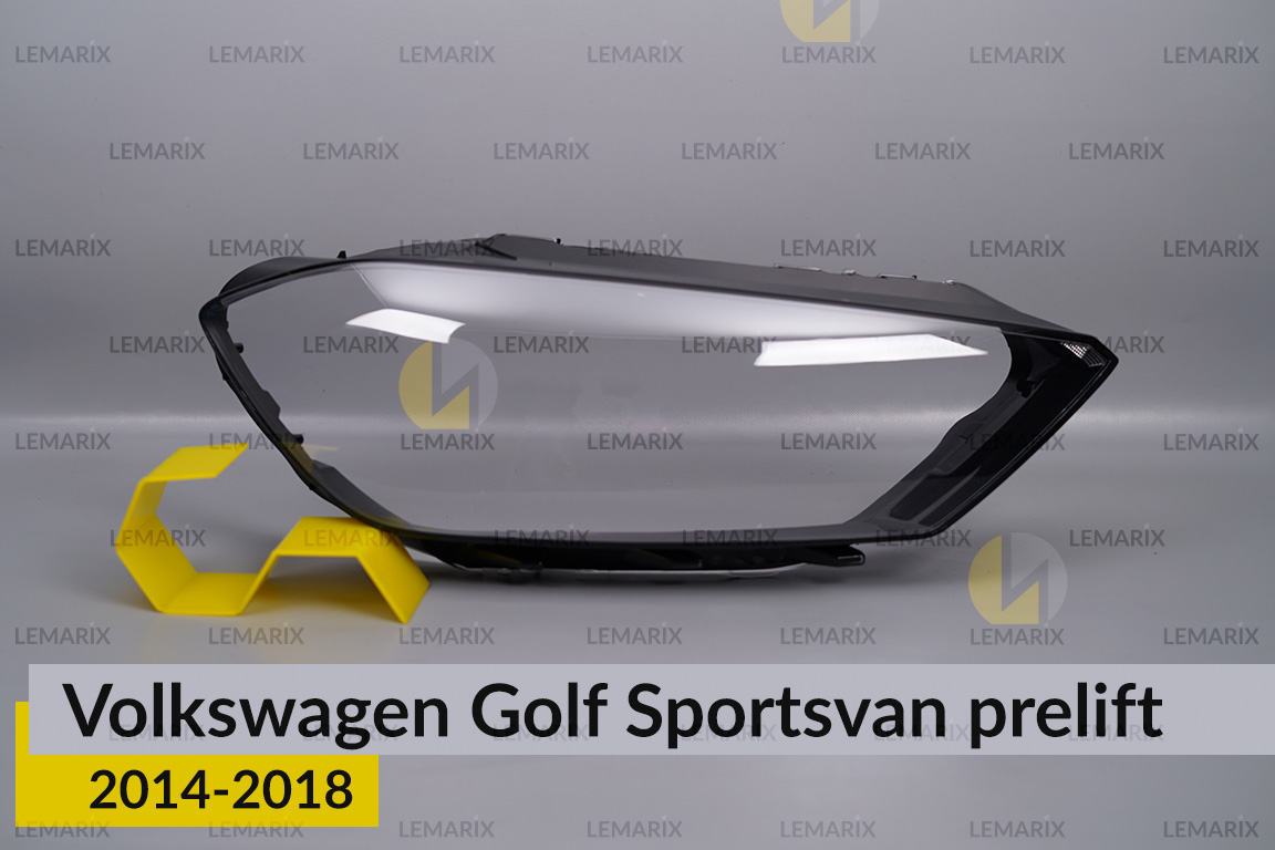 Скло фари VW Volkswagen Golf Sportsvan (2014-2018) дорест праве