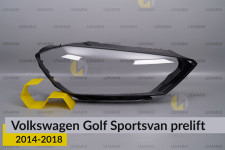Скло фари VW Volkswagen Golf Sportsvan (2014-2018) дорест праве
