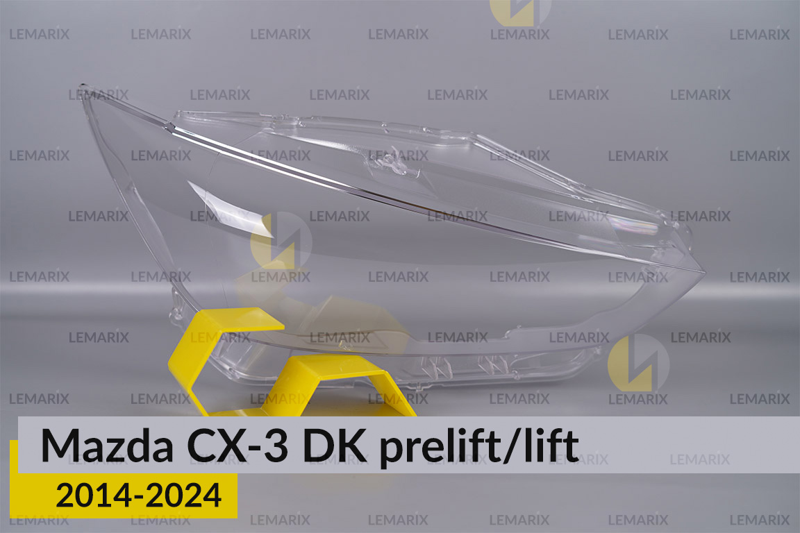 Скло фари Mazda CX-3 DK (2014-2024) дорест/рест праве