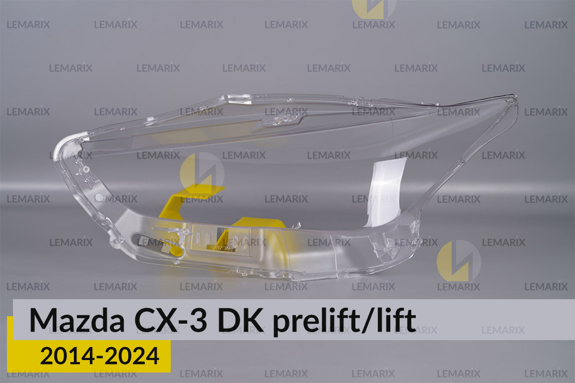 Скло фари Mazda CX-3 DK (2014-2024) дорест/рест праве