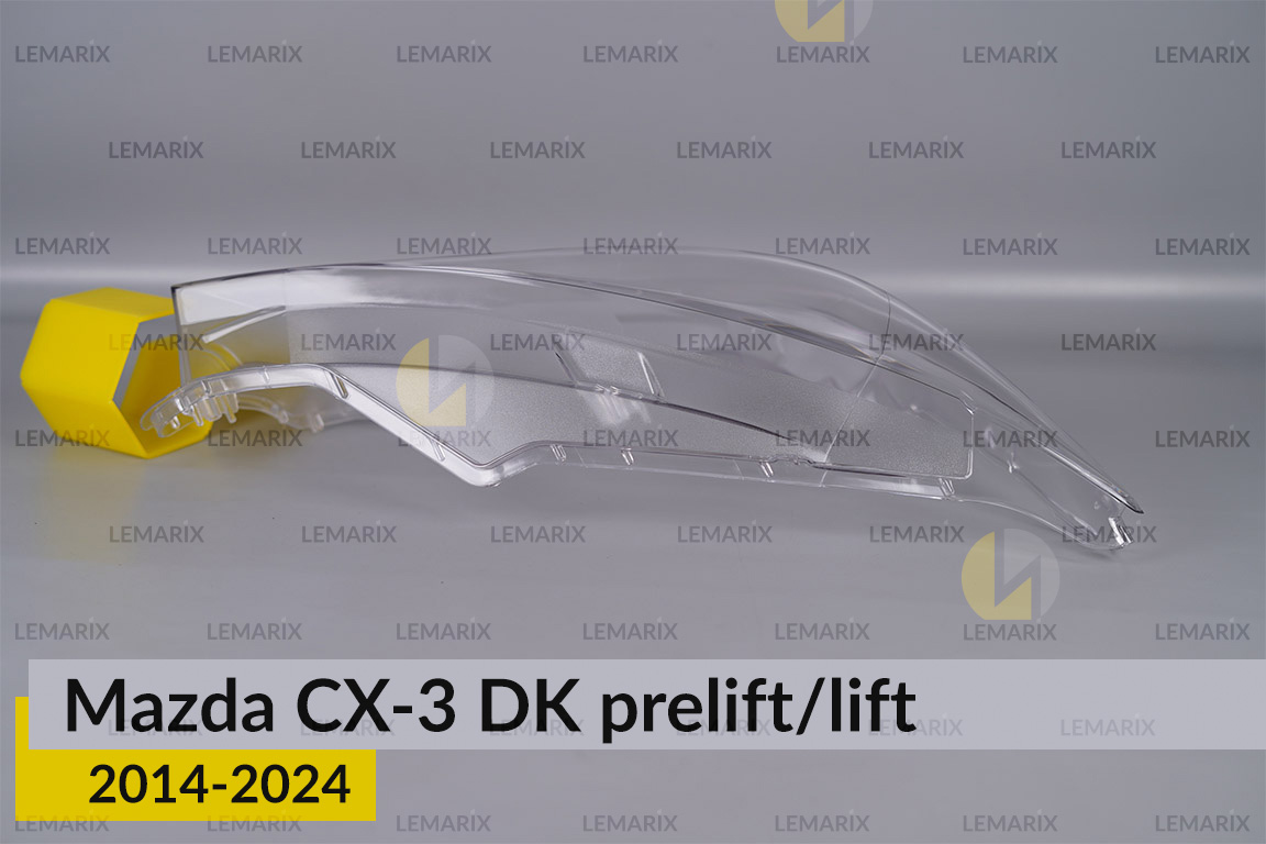 Скло фари Mazda CX-3 DK (2014-2024) дорест/рест праве