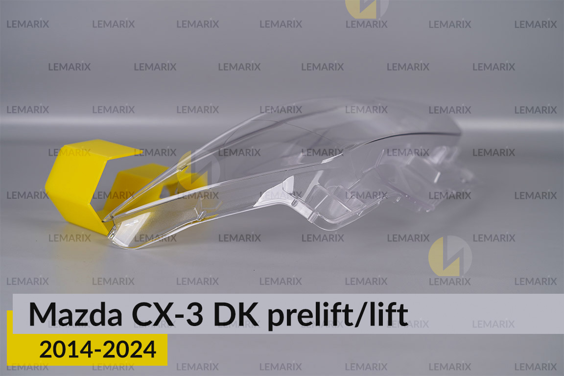 Скло фари Mazda CX-3 DK (2014-2024) дорест/рест праве