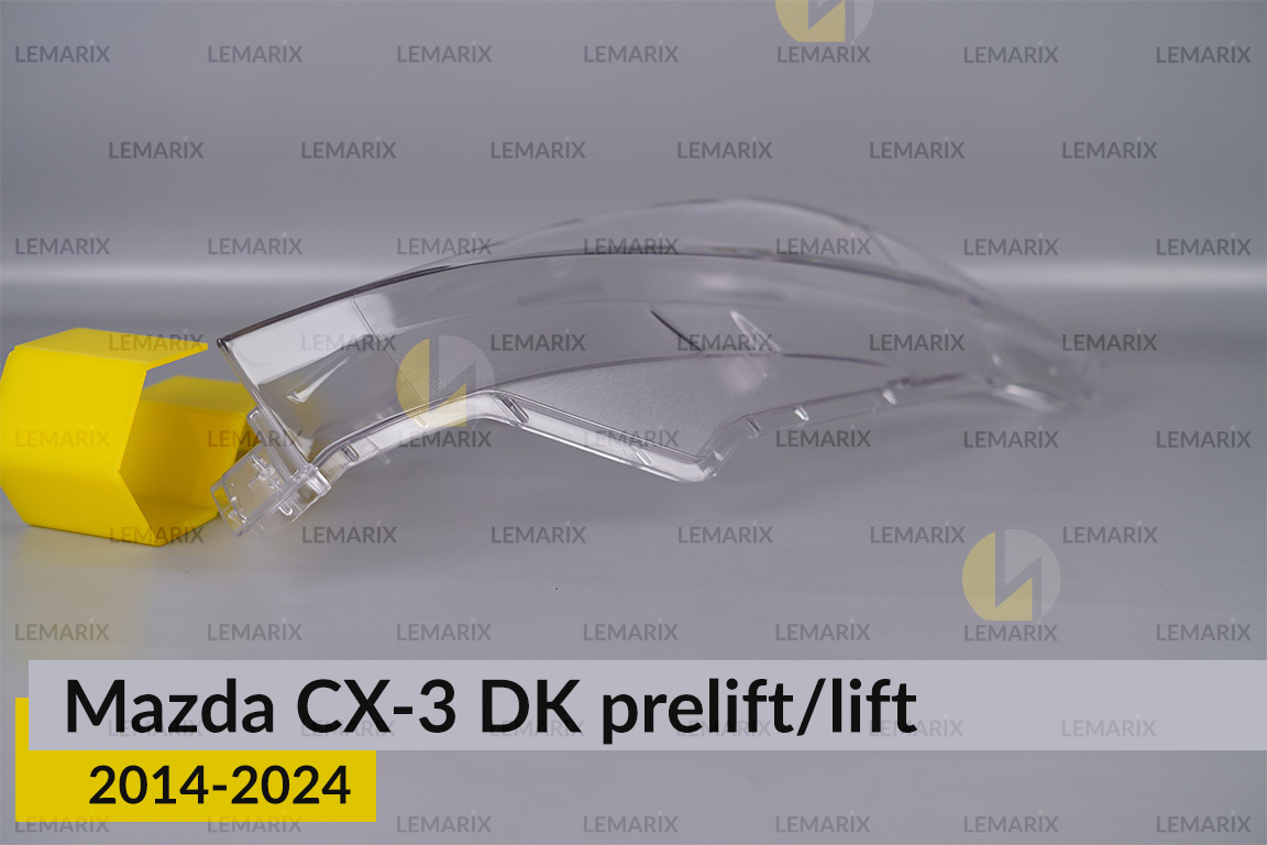 Скло фари Mazda CX-3 DK (2014-2024) дорест/рест праве