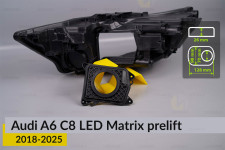 Кришка ковпак заглушка фари Audi A6 C8 LED Matrix (2018-2025) дорест бокова права
