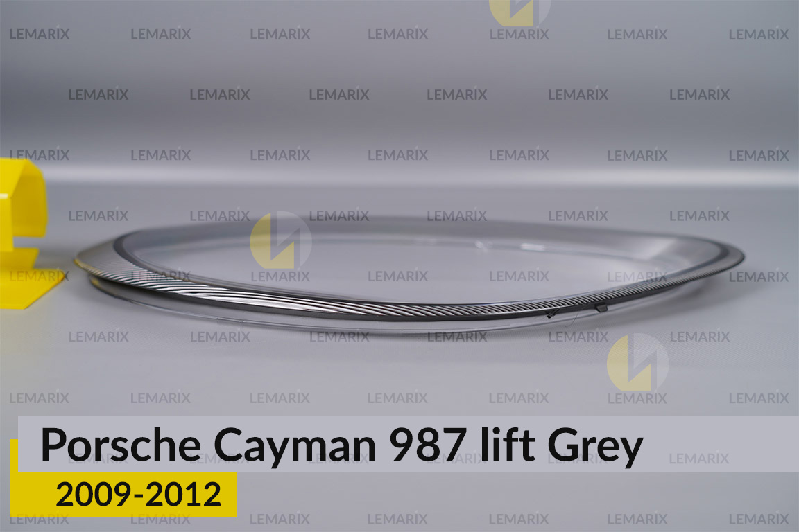 Скло фари Porsche Cayman 987 Grey (2009-2012) рест праве