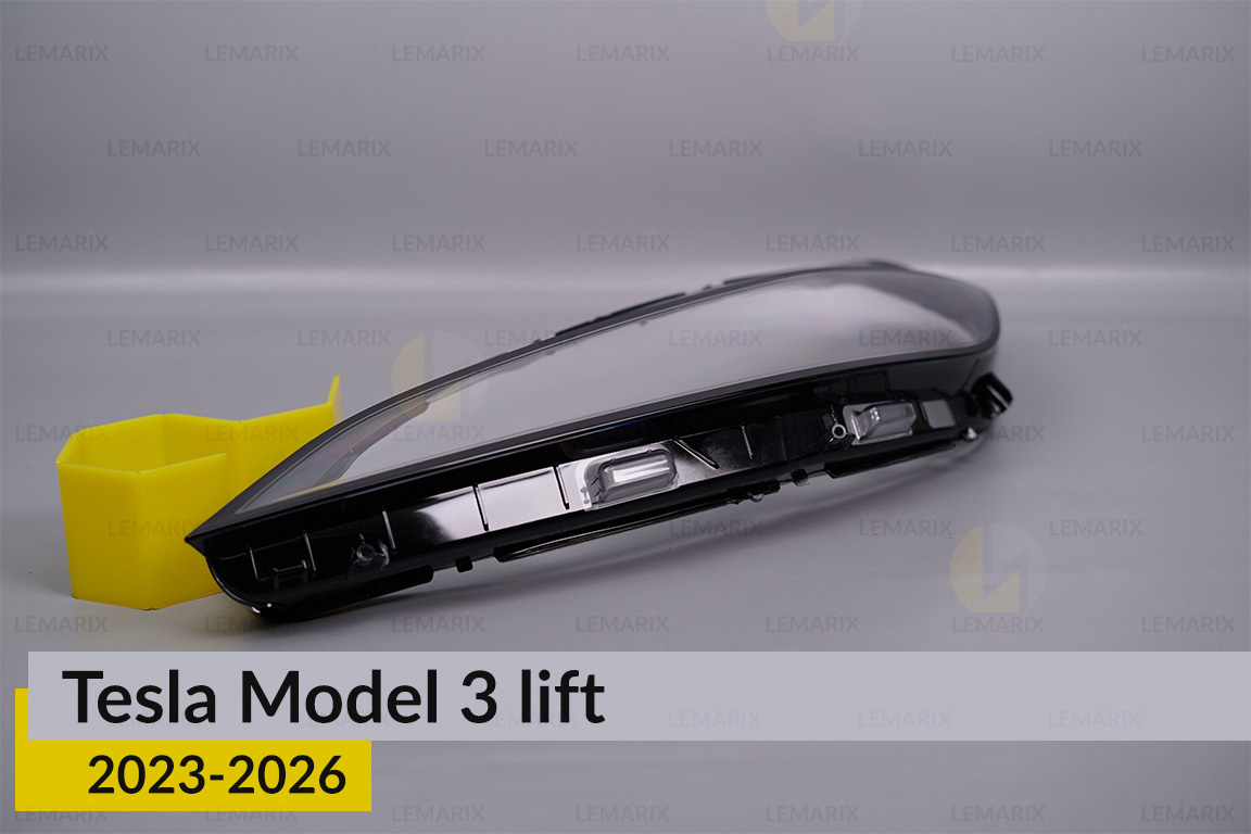 Скло фари Tesla Model 3 (2023-2026) рест ліве