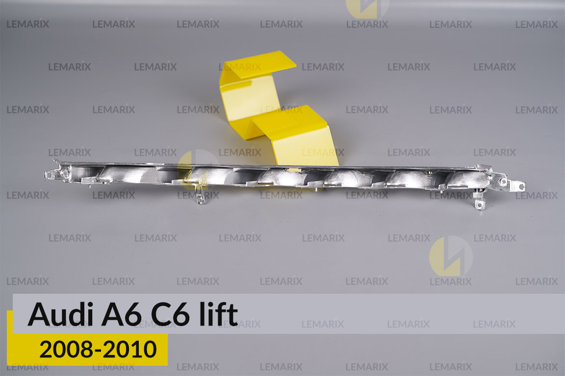 Хромована декоративна маска нижня Audi A6 C6 (2008-2010) рест ліва