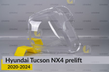Стекло фары Hyundai Tucson NX4 (2020-2024) дорест левое