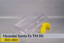 Стекло фары Hyundai Santa Fe TM (2021-2023) рест левое