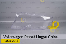Стекло фары VW Volkswagen Passat Lingyu China (2005-2011) левое