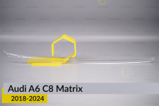 Блок світловода фари Audi A6 C8 Matrix (2018-2024) довгий верхній правий