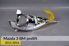 Хромированная маска Mazda 3 BM (2013-2016) дорест левая