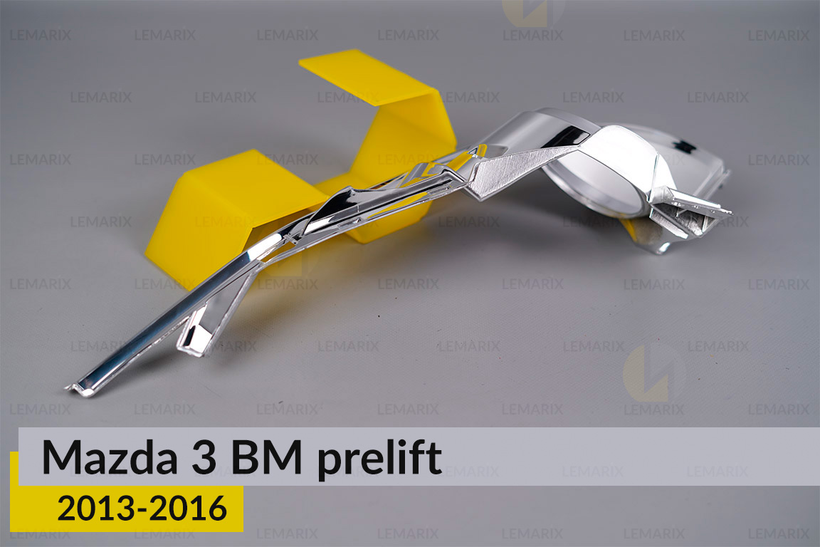 Хромована маска Mazda 3 BM (2013-2016) дорест ліва