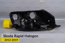 Корпус фары Skoda Rapid Halogen (2012-2019) правый