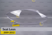 Стекло фары Seat Leon (2009-2012) рест правое