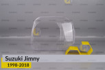Скло фари Suzuki Jimny (1998-2018) ліве