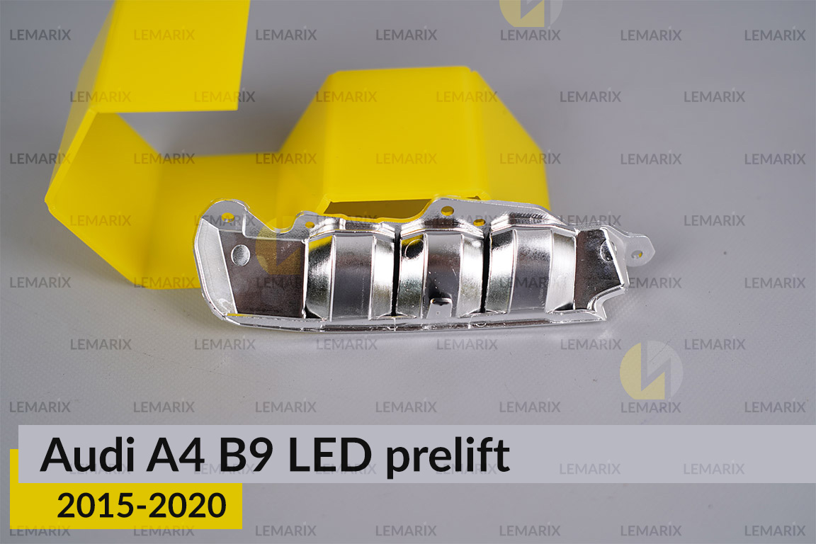 Хромований абажур нижній Audi A4 B9 LED (2015-2020) дорест правий