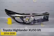 Хромированная декоративная маска Toyota Highlander XU50 (2016-2020) рест правая