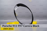 Скло фари Porsche 911 997 Carrera Black (2004-2012) праве
