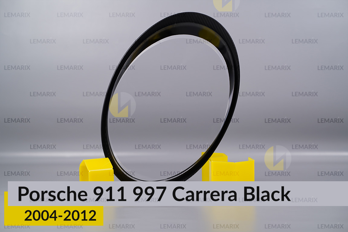 Скло фари Porsche 911 997 Carrera Black (2004-2012) праве