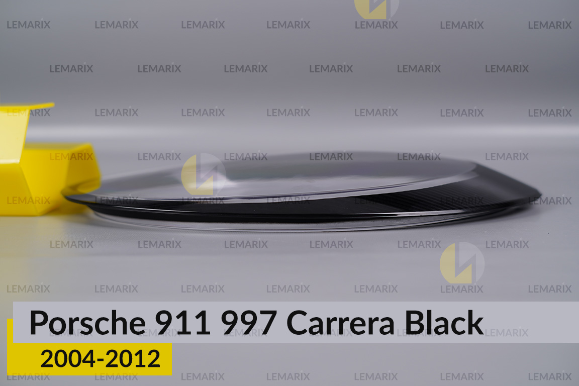 Скло фари Porsche 911 997 Carrera Black (2004-2012) праве